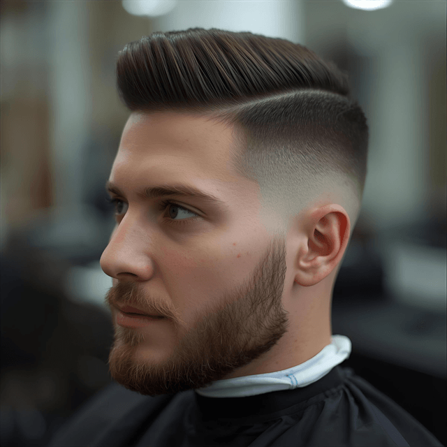 CORTE FADE, BARBA, CEJAS